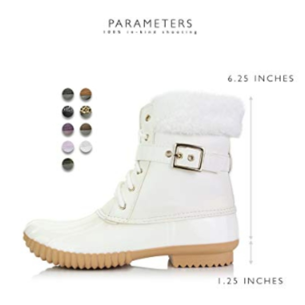 Snow Rain Winter Proof Bootie Zip up Buckle Lace